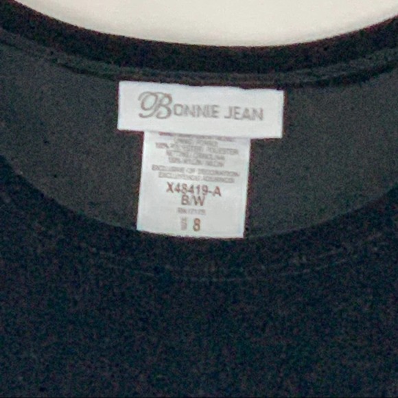 Bonnie Jean Black Velvet and Tulle Dress 8 - Picture 4 of 9